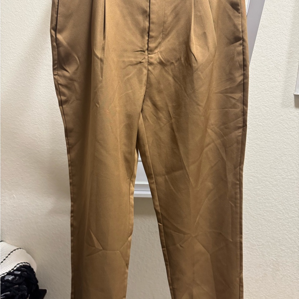 Elegant Women's Tan Trousers